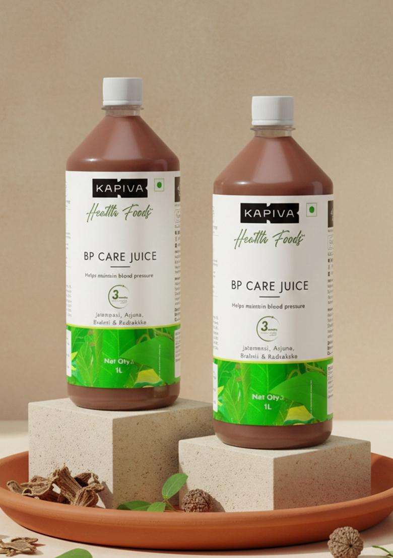Kapiva Bp Care Juice - 100% Ayurvedic For Controlling Blood Pressure & Cholesterol Level | Arjuna, Shankhpushpi 8 Other Herbs Pack Of 2 - Indya