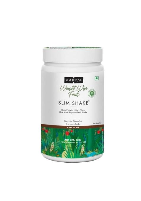 Kapiva Chocolate Slim Shake - Meal Replacement Drink Powered With 7 Ayurvedic Herbs For Healthy Weight Control & Management