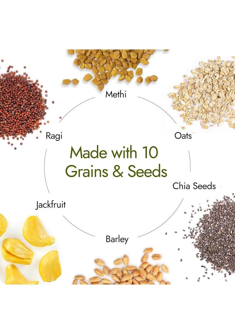 Kapiva Dia Free Atta Mix, 150G | Makes Sugar-Friendly Methi, Barley, Chia Seeds, Jackfruit & 5 More - Indya