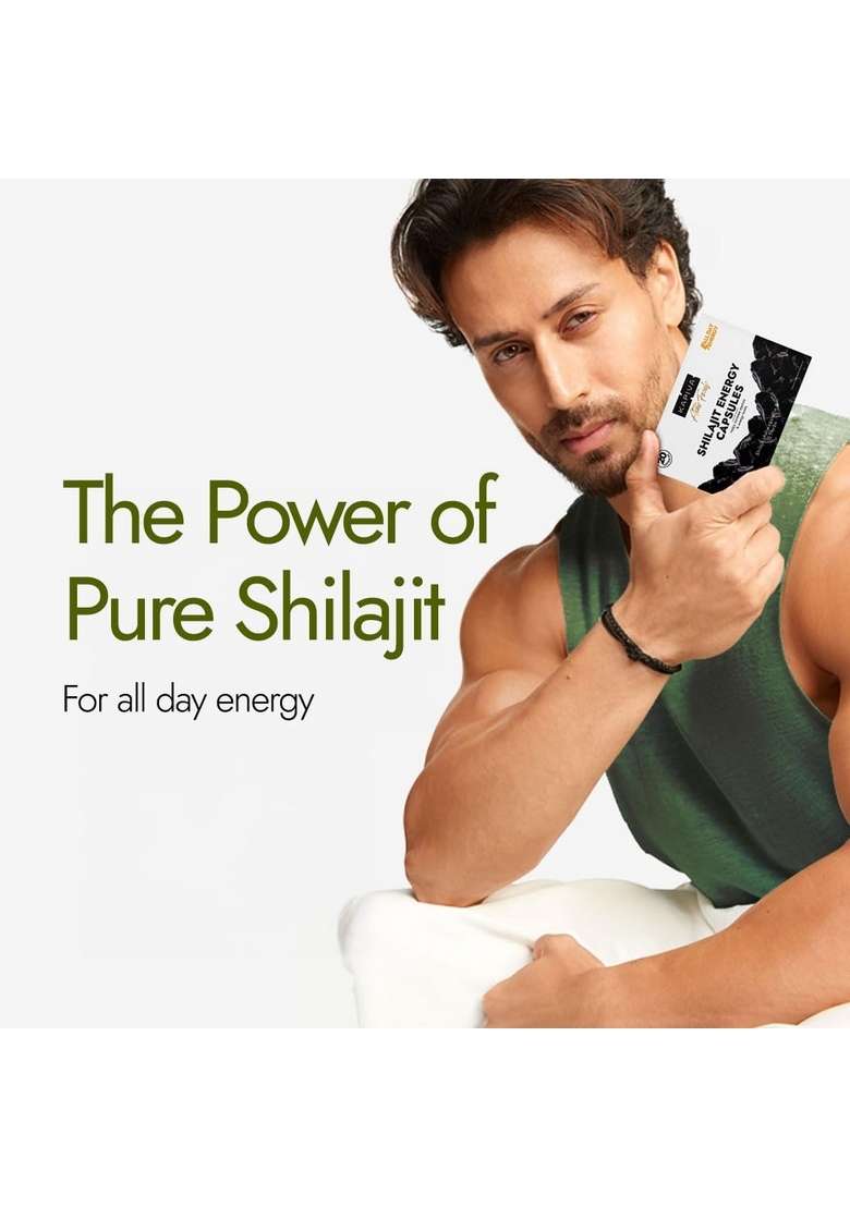 Kapiva Shilajit/Shilajeet Energy 20 Capsules | Made With 100% Pure Shilajit For All Day & Stamina Ashwagandha,Gokshura Ayurvedic - Indya