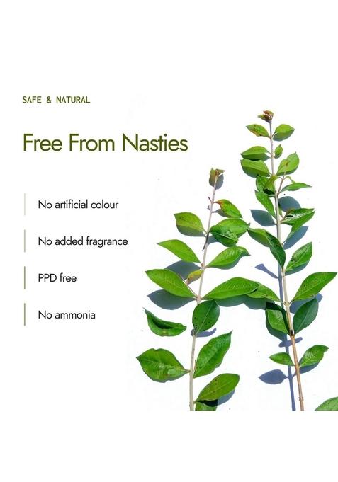 Kapiva Organic Henna & Indigo Powder | Natural Hair Colour Prevents Dandruff For Conditioned, Healthy