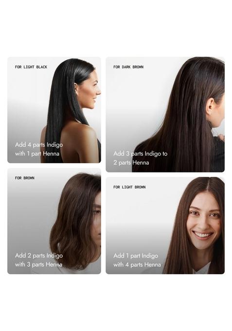 Kapiva Organic Henna & Indigo Powder | Natural Hair Colour Prevents Dandruff For Conditioned, Healthy