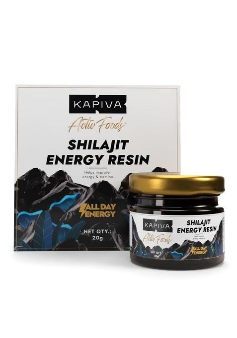 Kapiva Shilajit Energy Resin 20G | With 100% Pure Shilajit/Shilajeet 500Mg/Serving Boosts All Day & Stamina 40 Servings Contains Aswagandha, Gokshura Vidharikand |100% Ayurvedic