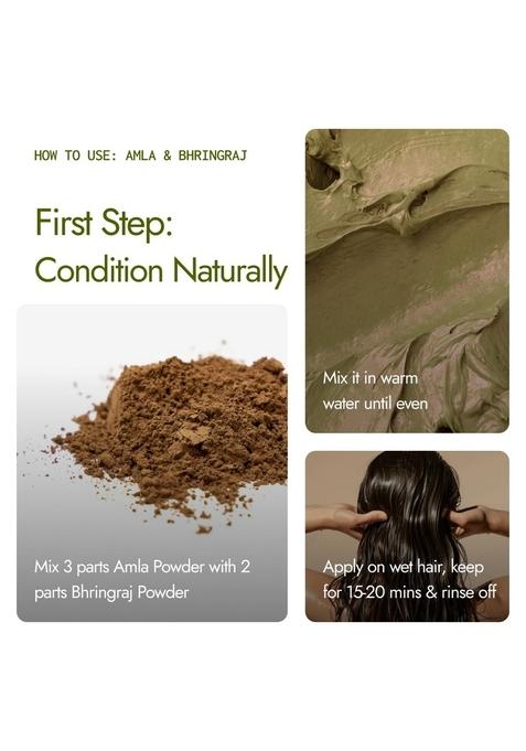 Kapiva Amla + Reetha Shikakai | 100% Ayurvedic Hair Cleanser & Conditioner For Strong, Smooth Shiny Natural Fall Control Scalp Cleanse Certified Organic Chemical-Free