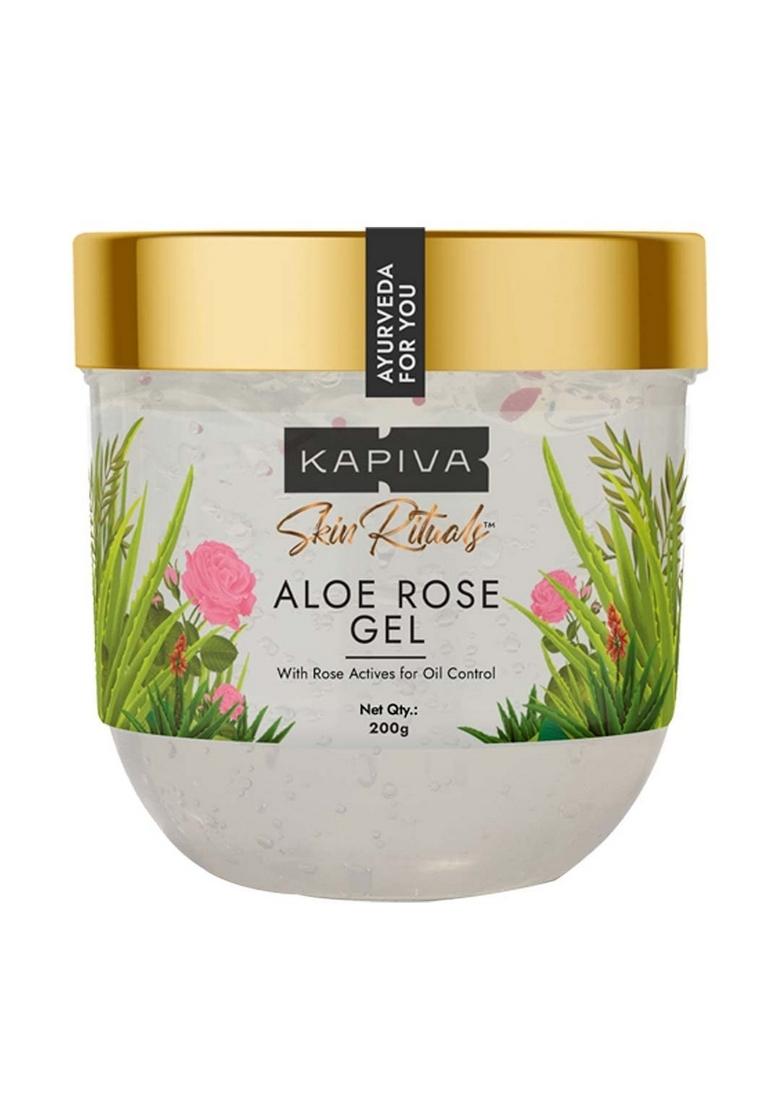 Kapiva Skin Rituals Aloe Rose Gel 200 Gms | Soothing Aloevera For Face| Glow And Hydration Clinically Tested Actives