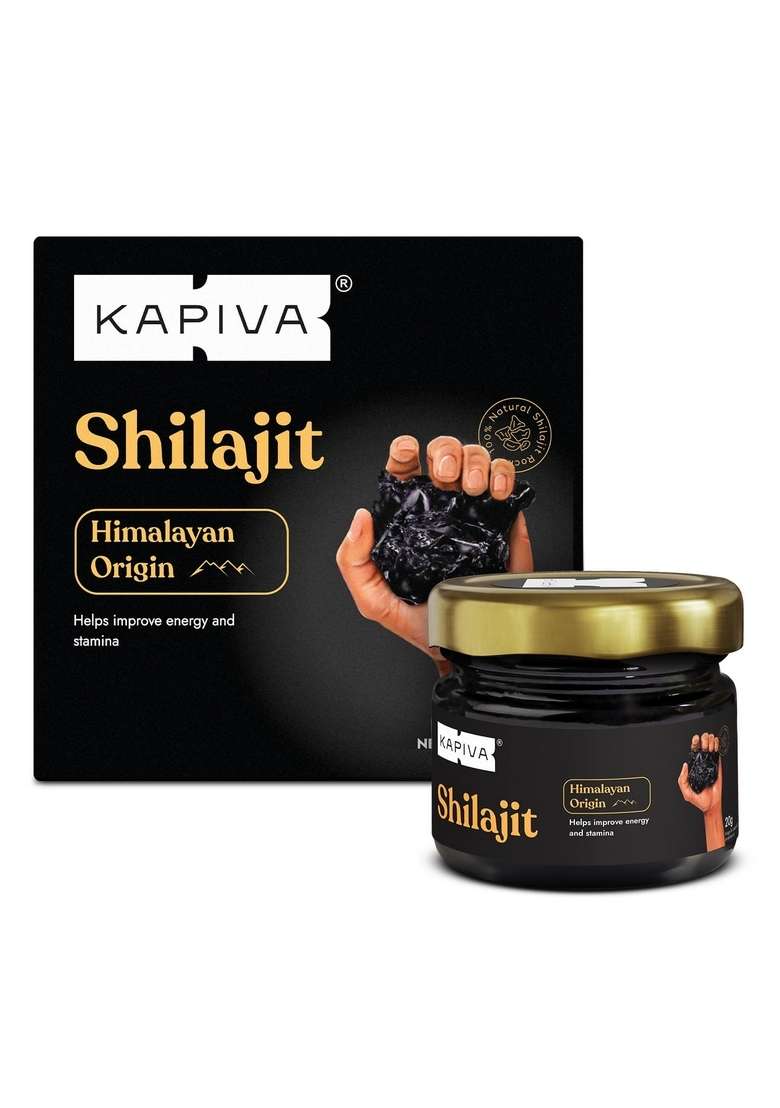 Kapiva Himalayan Shilajit + Ashwagandha Gold|Boost Stamina&De-Stress|Natural&Ayurvedic,Tablet - Indya