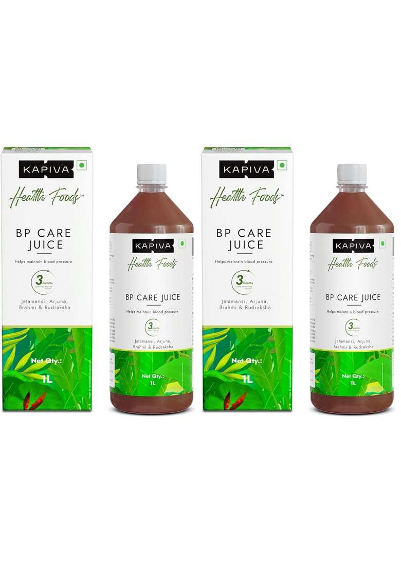 Kapiva Bp Care Juice - 100% Ayurvedic To Support Healthy Blood Pressure Levels| Arjuna, Jatamansi & 8 Other Herbs 1 Litre (Pack Of 2) - Indya