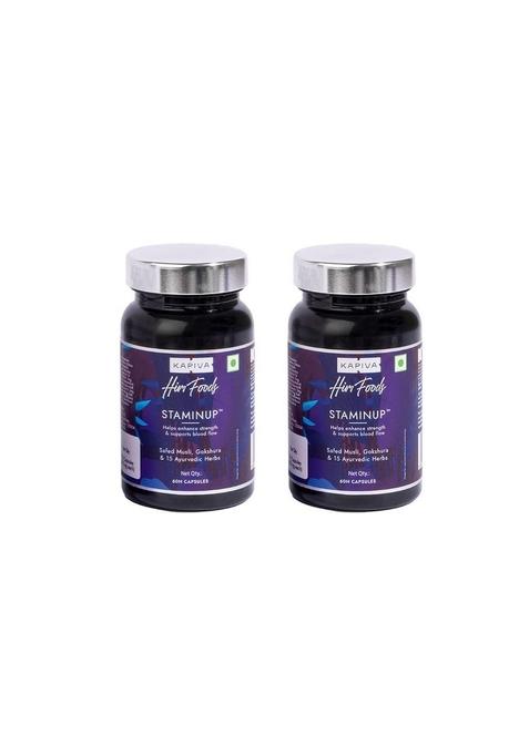 Kapiva Staminup Capsules - Modern Ayurvedic Solution Containing 17 Herbs | 4 Bhasmas 60 Capsule Pack Of 2