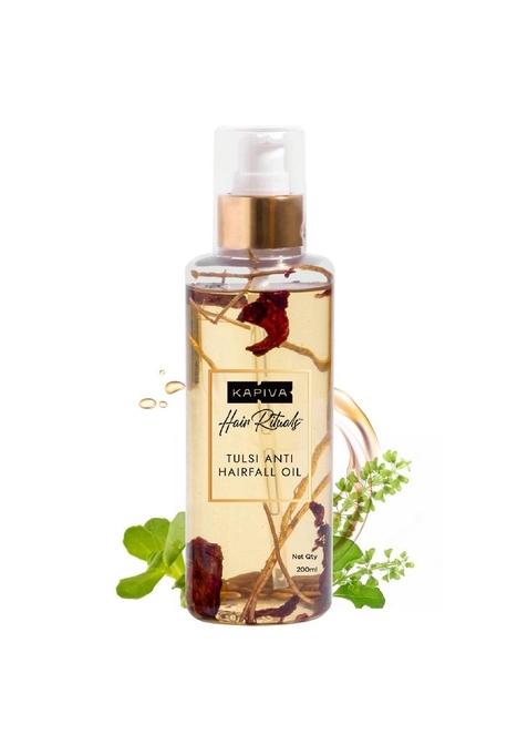 Kapiva Tulsi Anti-Hair Fall Oil For Unisex Adult (200 Ml) Visible Results In 2 Months 100% Ayurvedic With Tulsi-Based Actives