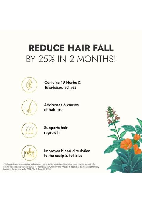 Kapiva Tulsi Anti-Hair Fall Oil For Unisex Adult (200 Ml) Visible Results In 2 Months 100% Ayurvedic With Tulsi-Based Actives