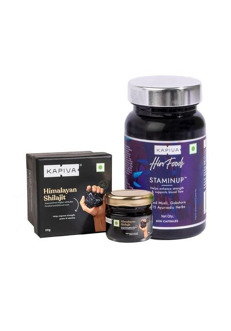 Kapiva Shilajit 20G & Staminup Capsules