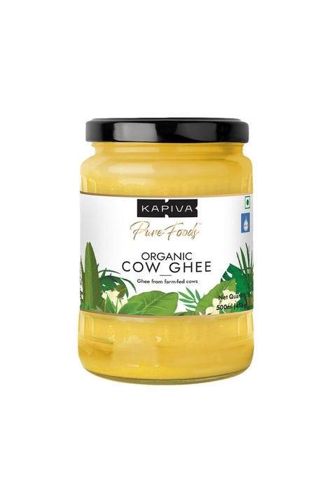 Kapiva 100% Organic Ghee - Good Fats For Healthy Heart Keto Diet Friendly, 500 Ml