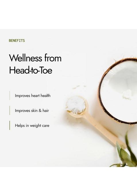 Kapiva Virgin Cold-Pressed Coconut Oil 500Ml | 100% Pure, Unrefined, Organic & Edible For Cooking, Skin Baby Care, Pulling Hair Keto Friendly