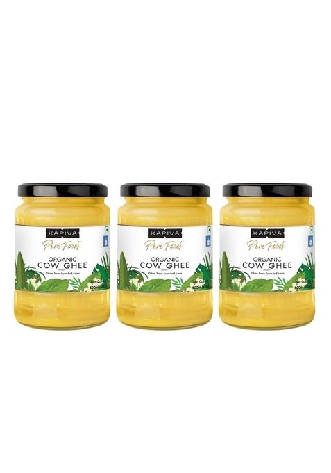Kapiva 100% Organic Ghee - Good Fats For Healthy Heart, Keto Diet Friendly, 500 Ml Super Save Pack Of 3