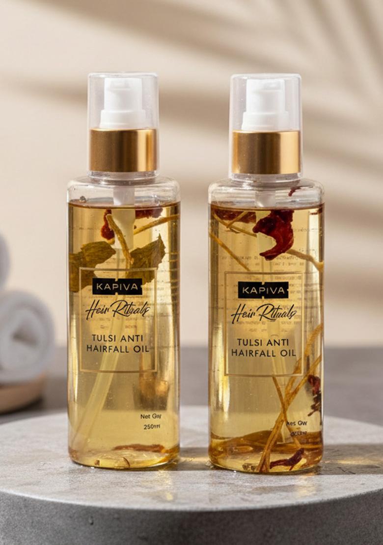 Kapiva Tulsi Anti-Hair Fall Oil (200 Ml) | Visible Results In 2 Months 100% Ayurvedic With Tulsi-Based Actives