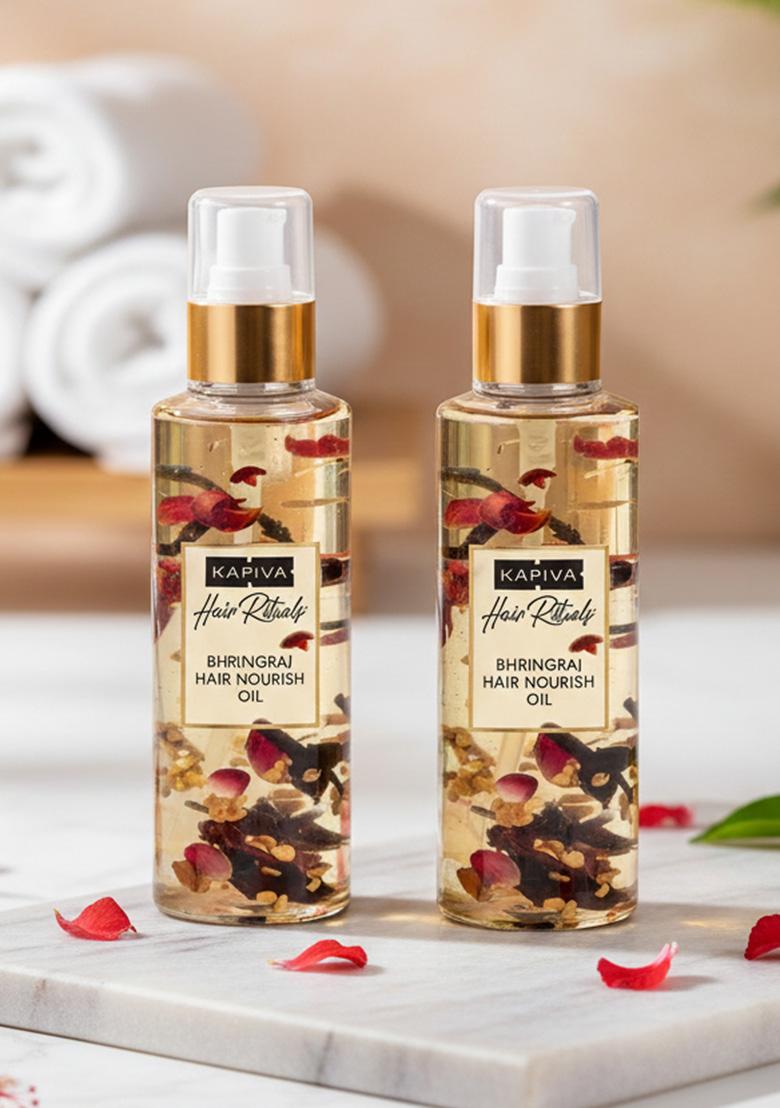 Kapiva Bhringraj Hair Nourishing Oil (200 Ml) 100% Ayurvedic | Voluminous Within 90 Days Provides Nourishment