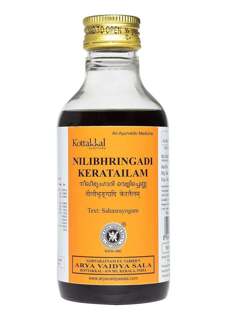 Kottakkal Ayurveda Nilibhringadi Keratailam 200 ml, For Hair (Pack of 2) | Authentic Traditional Formula - Indya
