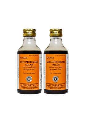Kottakkal Ayurveda Kottamchukkadi Tailam, Herbal Massage Oil for Wellness Naturally (200 ml Each) (Pack of 2) | Authentic Traditional Formula
