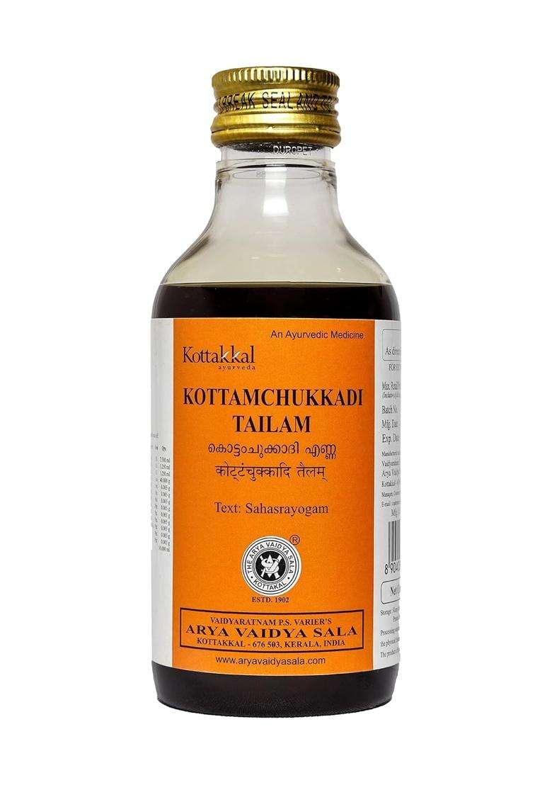 Kottakkal Ayurveda Kottamchukkadi Tailam, Herbal Massage Oil for Wellness Naturally (200 ml Each) (Pack of 2) | Authentic Traditional Formula - Indya