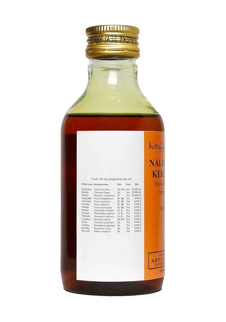 Kottakkal Ayurveda Nalpamaradi Keratailam 200 ml | Authentic Traditional Formula | 200 ml, Enriched With Herbal Ingredients For Skin. - Indya