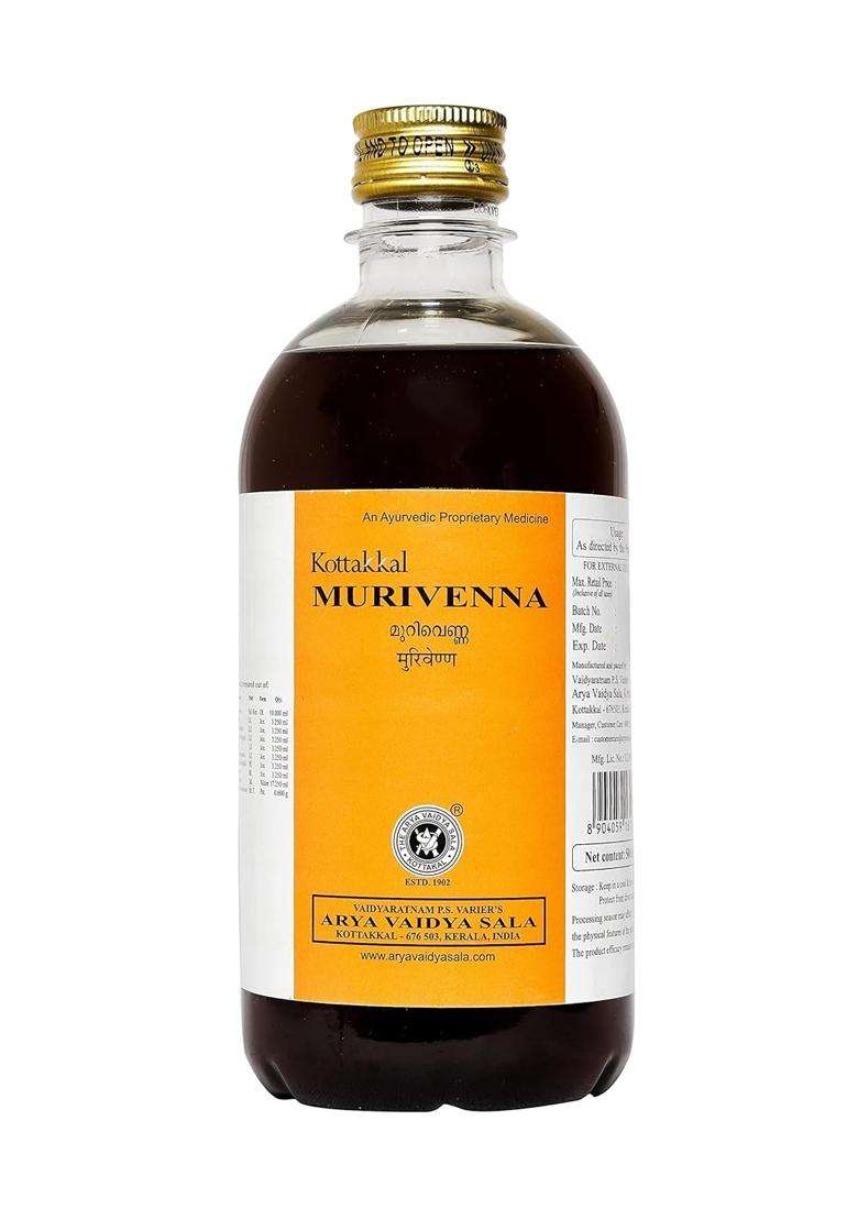 Kottakkal Ayurveda Murivenna 500 ml | Authentic Traditional Formula | 500 ml, Enriched with Natural Ingredients, Improves Health.,Oil - Indya