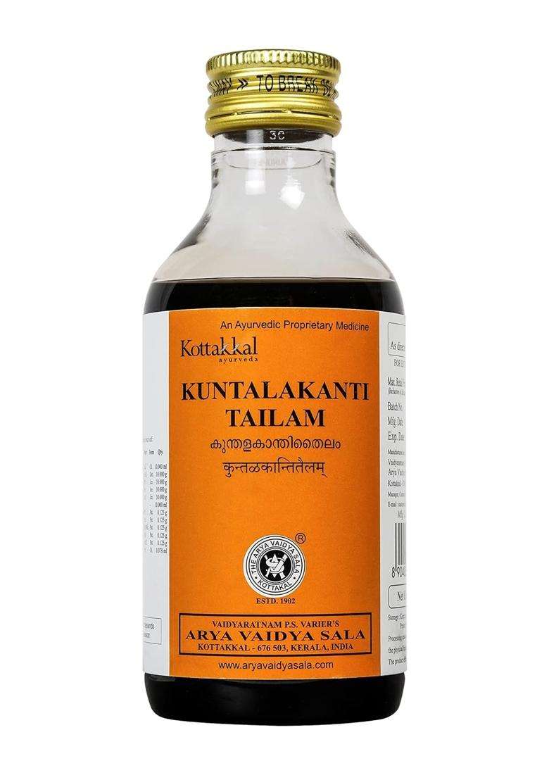 Kottakkal Ayurveda Kuntalakantitailam -200 ml, Herbal Combination For Healthy Hair | Authentic Traditional Formula - Indya