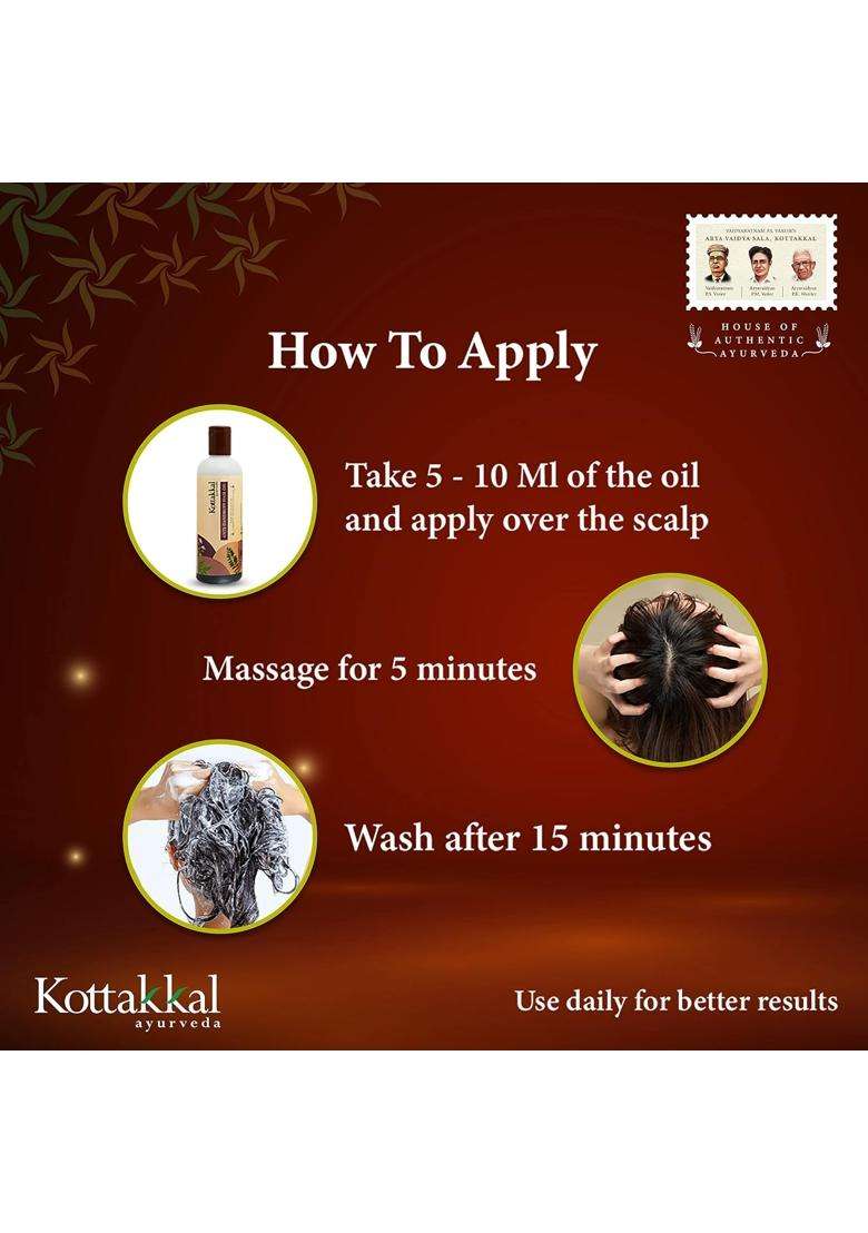 Kottakkal Ayurveda Anti Dandruff Hair Oil 150 ml | Authentic Traditional Formula | No Artificial Colour & Fragrance | Paraben & Sulphate Free - Indya