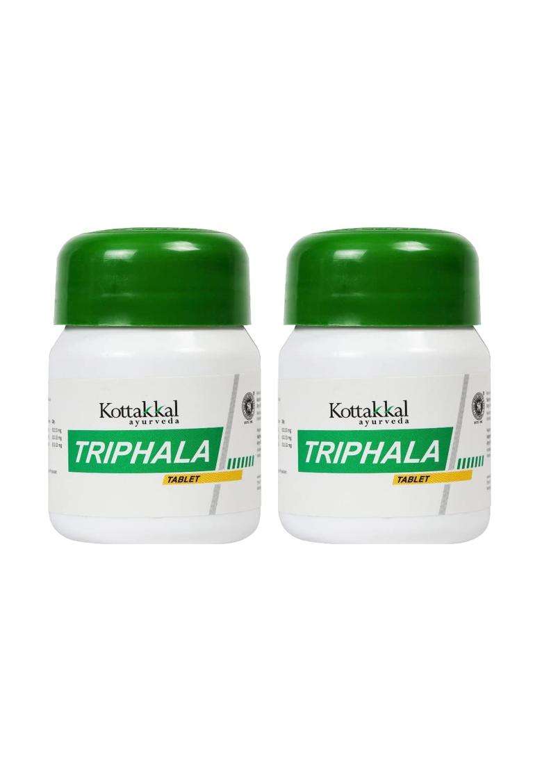 Kottakkal Ayurveda Triphala Tablet (Pack of 2) | Authentic Traditional Formula | 60 Nos, Improves General Strength & Dental Health - Indya