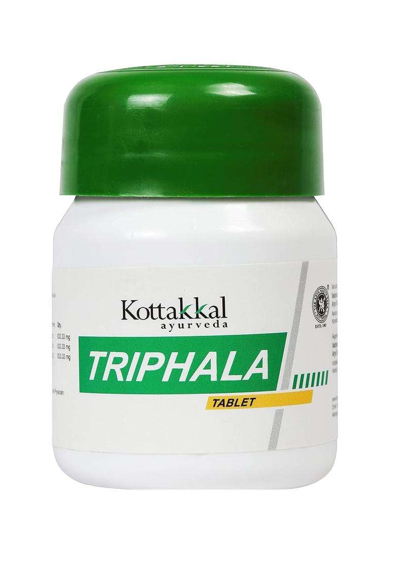 Kottakkal Ayurveda Triphala Tablet (Pack of 2) | Authentic Traditional Formula | 60 Nos, Improves General Strength & Dental Health - Indya