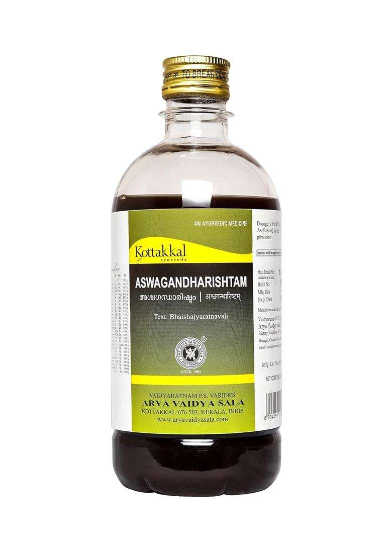 Kottakkal Ayurveda Aswagandharishtam 450 ml | Authentic Traditional Formula | 450 ml, For Health, Strength & Wellness Naturally - Indya