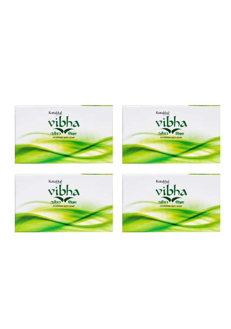 Kottakkal Ayurveda Vibha Soap 75 g (Pack of 4) | Authentic Traditional Formula | 75 g, Ideal for Beautiful Skin & Freshness of Body - Indya