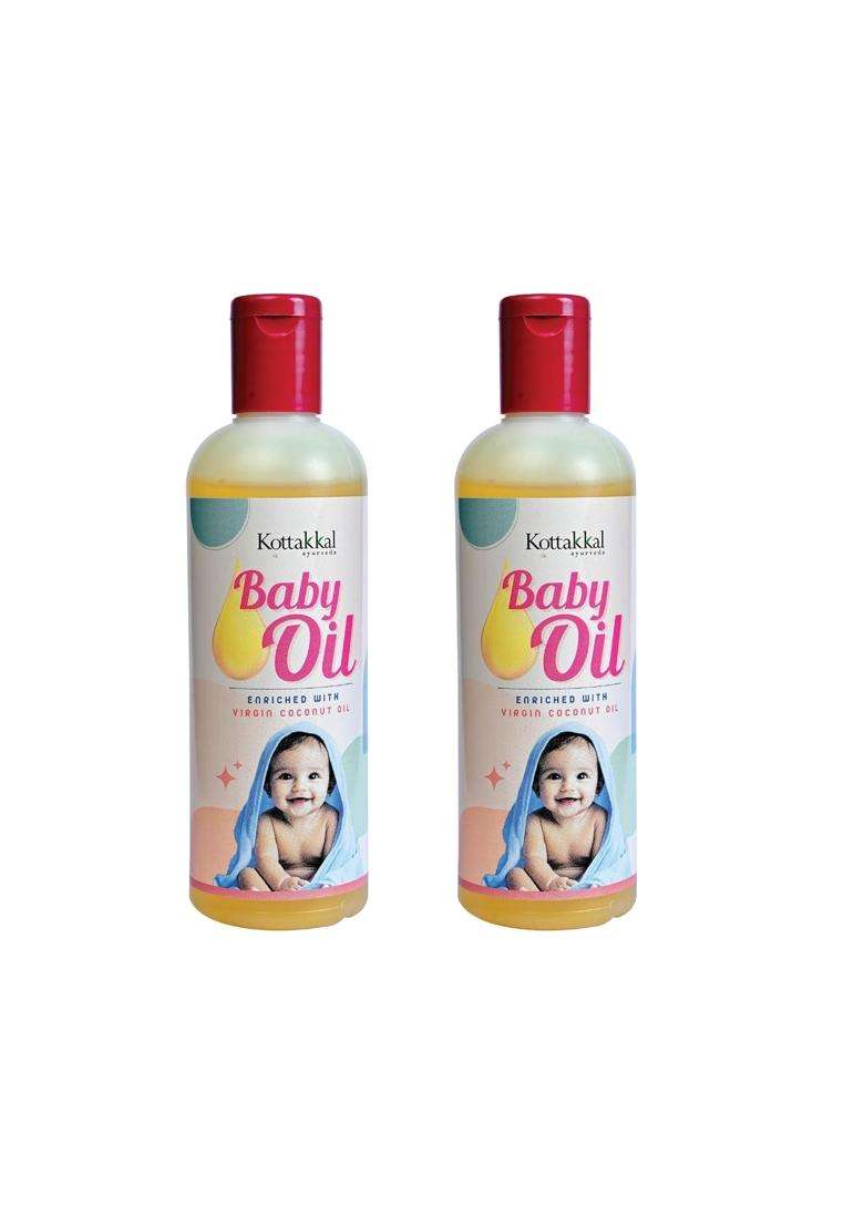 Kottakkal Ayurveda Baby Oil 150 ml (Pack of 2) | Authentic Traditional Formula | 150 ml, Herbal Massage Oil With Virgin Coconut Oil | 100% Natural - Indya