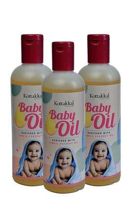 Kottakkal Ayurveda Baby Oil 150 ml (Pack of 3) | Authentic Traditional Formula | 150 ml, Herbal Baby Massage Oil From Virgin Coconut Oil