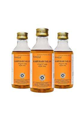Kottakkal Ayurveda Karpuradi Tailam, Enriched With Goodness of Karpura (200 ml Each) (Pack of 3) | Authentic Traditional Formula