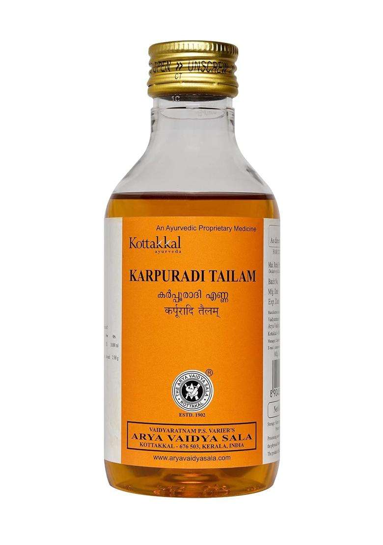 Kottakkal Ayurveda Karpuradi Tailam, Enriched With Goodness of Karpura (200 ml Each) (Pack of 3) | Authentic Traditional Formula - Indya