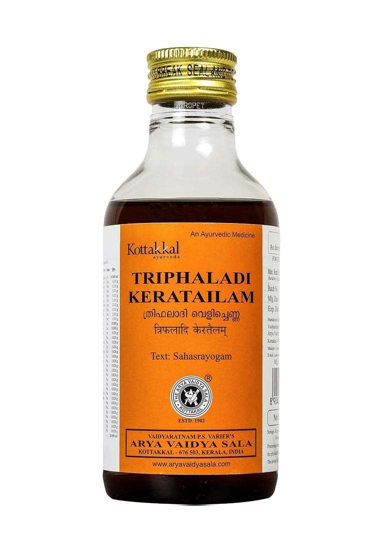 Kottakkal Ayurveda Triphaladi Kera Tailam -200 ml, For Health & Wellness Naturally | Authentic Traditional Formula - Indya