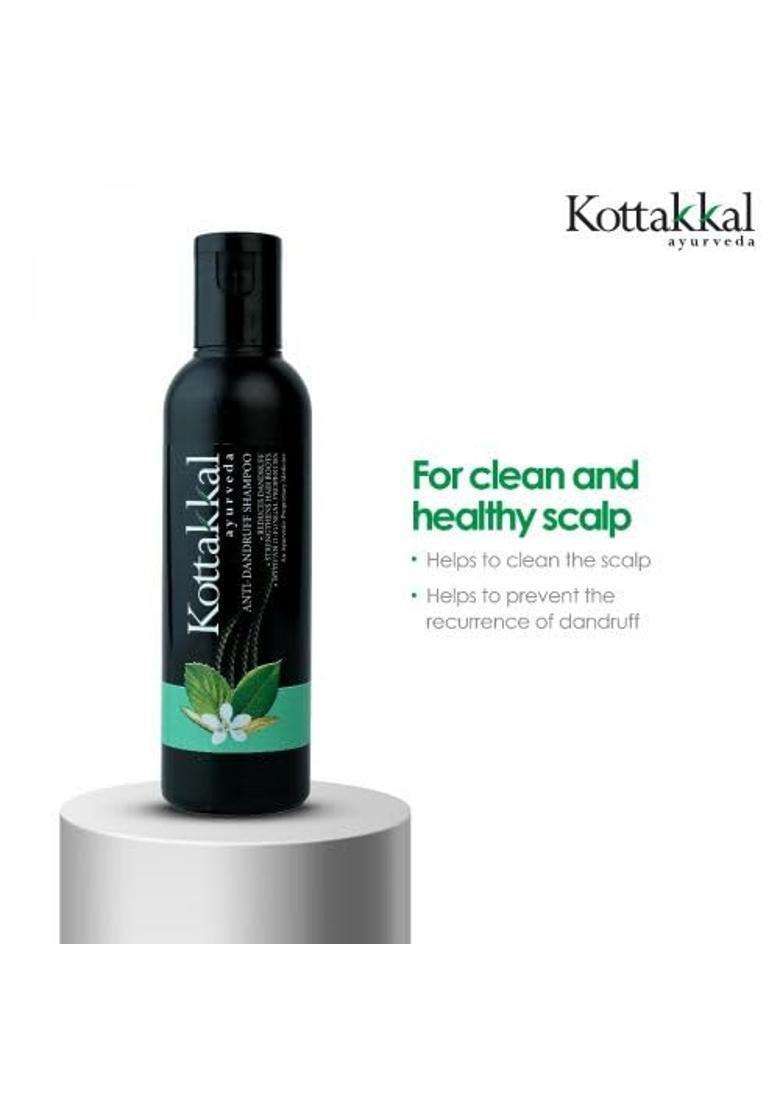 Kottakkal Ayurveda Anti-Dandruff Oil + Shampoo Combo 200 ml | Authentic Traditional Formula | Fights Flakes, Itchy Scalp & Hair Fall - Indya