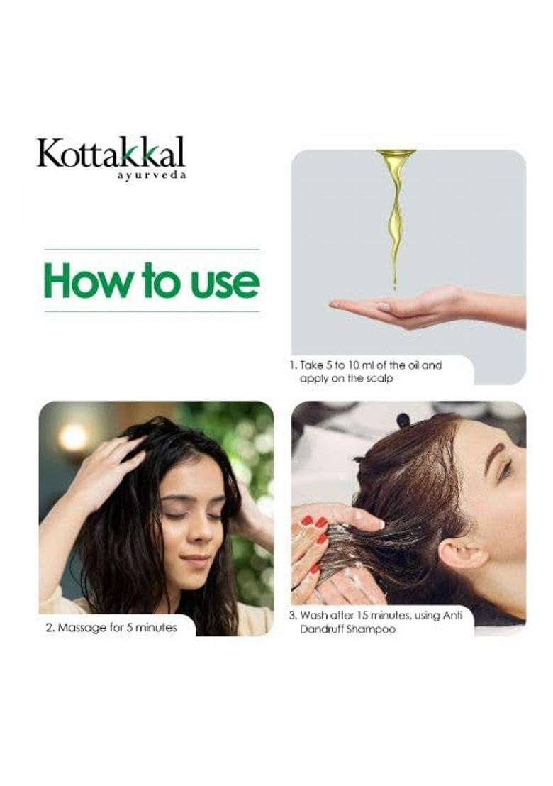 Kottakkal Ayurveda Anti-Dandruff Oil + Shampoo Combo 200 ml | Authentic Traditional Formula | Fights Flakes, Itchy Scalp & Hair Fall - Indya