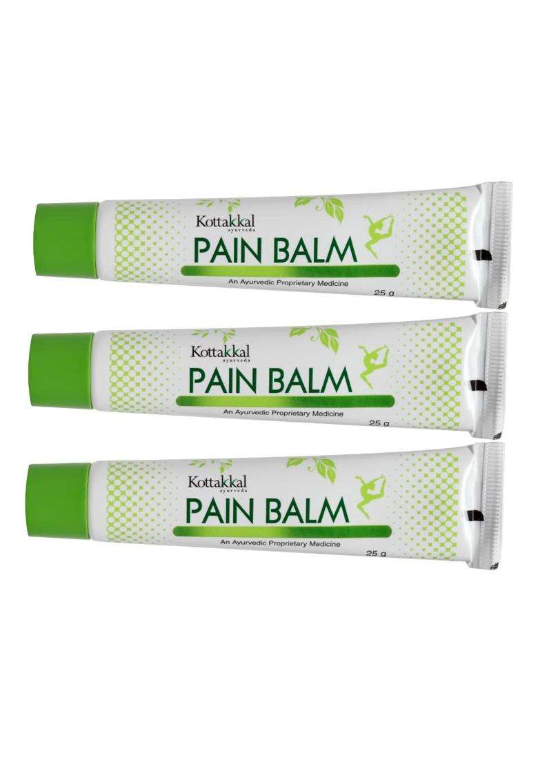 Kottakkal Ayurveda Pain Balm, 25 g (Pack of 3) | Authentic Traditional Formula - Indya