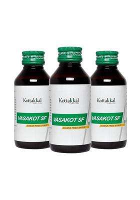 Kottakkal Ayurveda Vasakot SF (Sugar Free) Syrup 100 ml (Pack of 3) | Authentic Traditional Formula | 100 ml, Improves Health Naturally