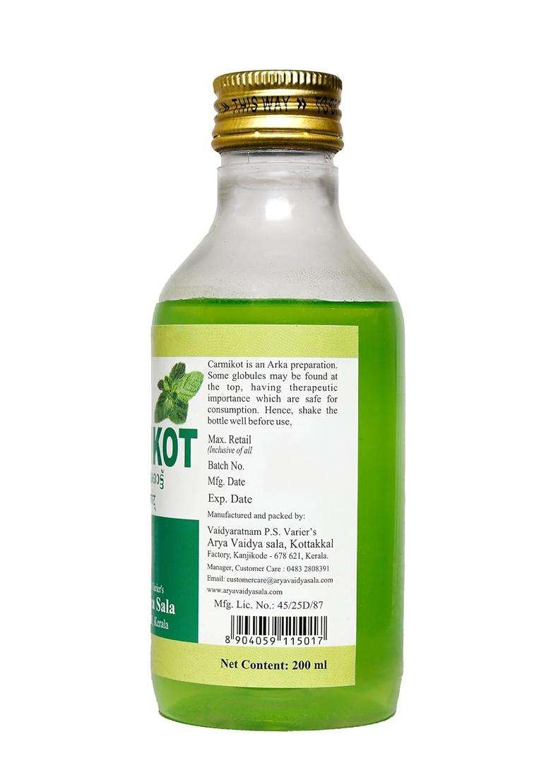 Kottakkal Ayurveda Carmikot 200 ml (Pack of 2) | Authentic Traditional Formula | 200 ml, Syrup Enriched With Herbal Ingredients - Indya