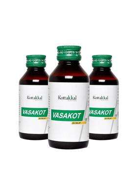 Kottakkal Ayurveda Vasakot Syrup 100 ml (Pack of 3) | Authentic Traditional Formula | 100 ml, Helps to Improve Health Naturally