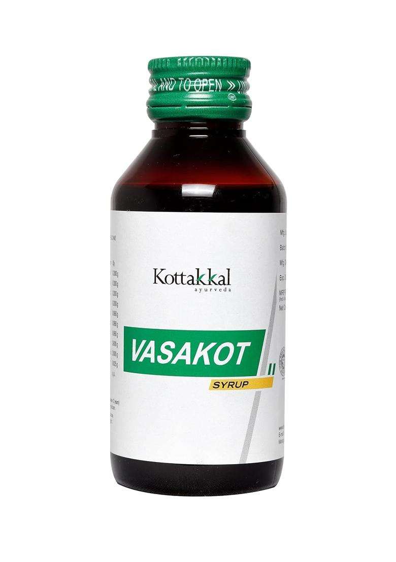 Kottakkal Ayurveda Vasakot Syrup 100 ml (Pack of 3) | Authentic Traditional Formula | 100 ml, Helps to Improve Health Naturally - Indya