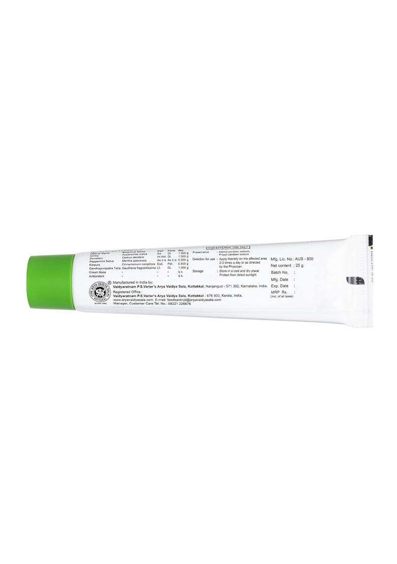 Kottakkal Ayurveda Rhukot Plus Cream 25 g | Authentic Traditional Formula - Indya