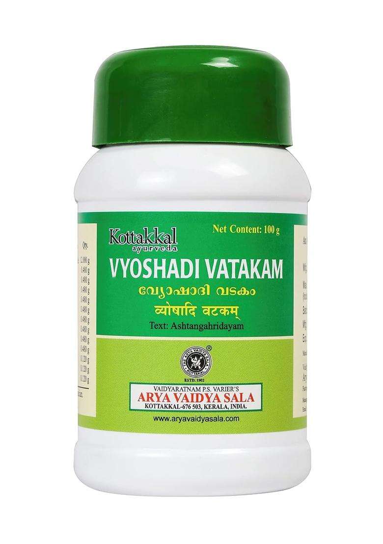 Kottakkal Ayurveda Vyoshadi Vatakam 100 g | Authentic Traditional Formula | 100 g, For the Improvement Throat Health - Indya