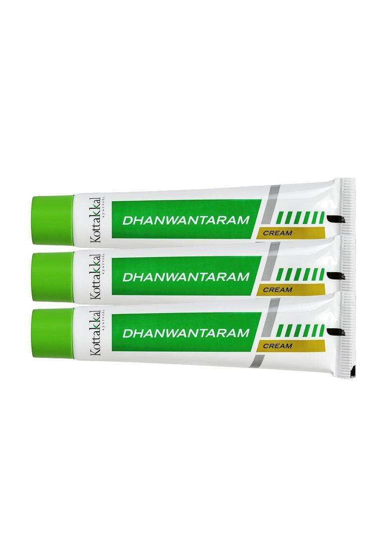 Kottakkal Ayurveda Dhanvantharam Cream, 25 g (Pack of 3) | Authentic Traditional Formula - Indya