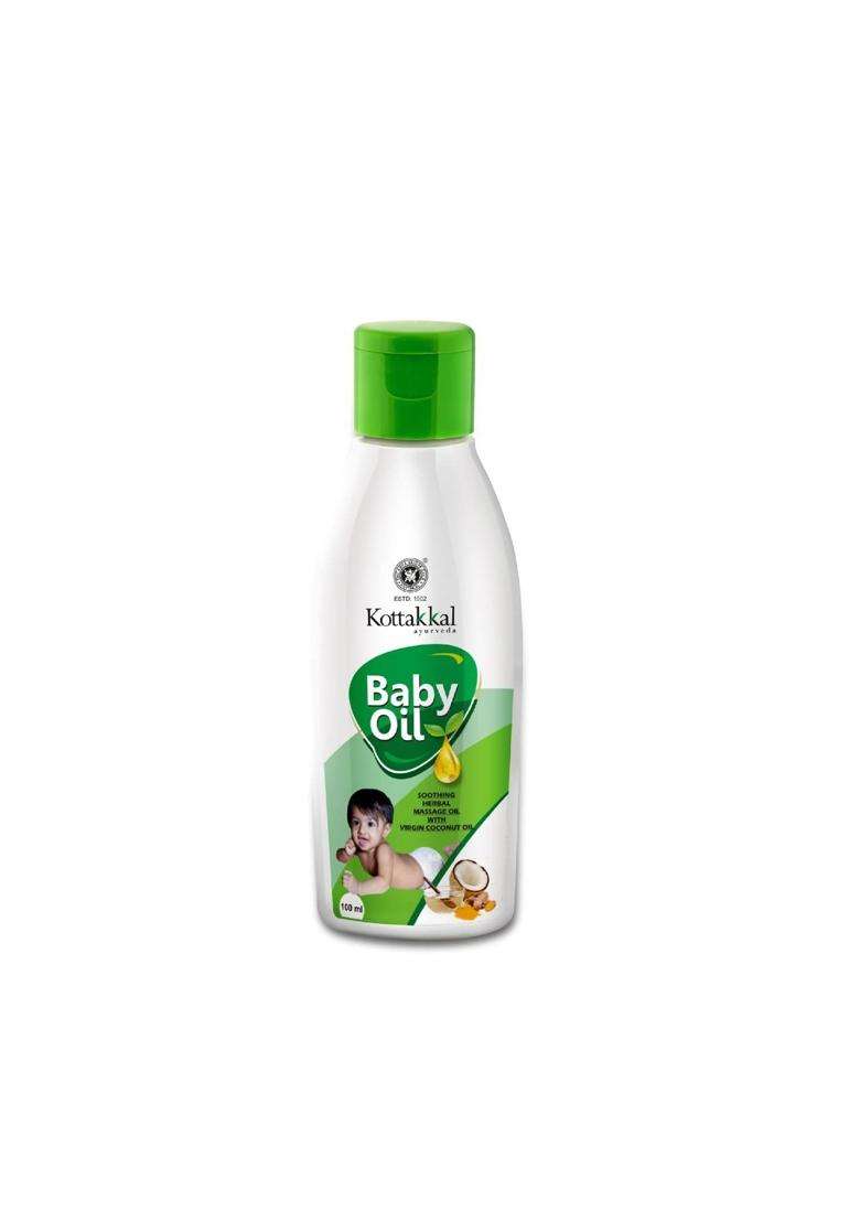 Kottakkal Ayurveda Baby Oil 100 ml | Authentic Traditional Formula | 100 ml, Herbal Massage Oil With Virgin Coconut Oil - Indya