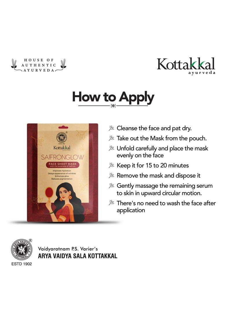 Kottakkal Ayurveda Saffron Glow Combo 30 ml (Pack of 2) | Authentic Traditional Formula - Indya