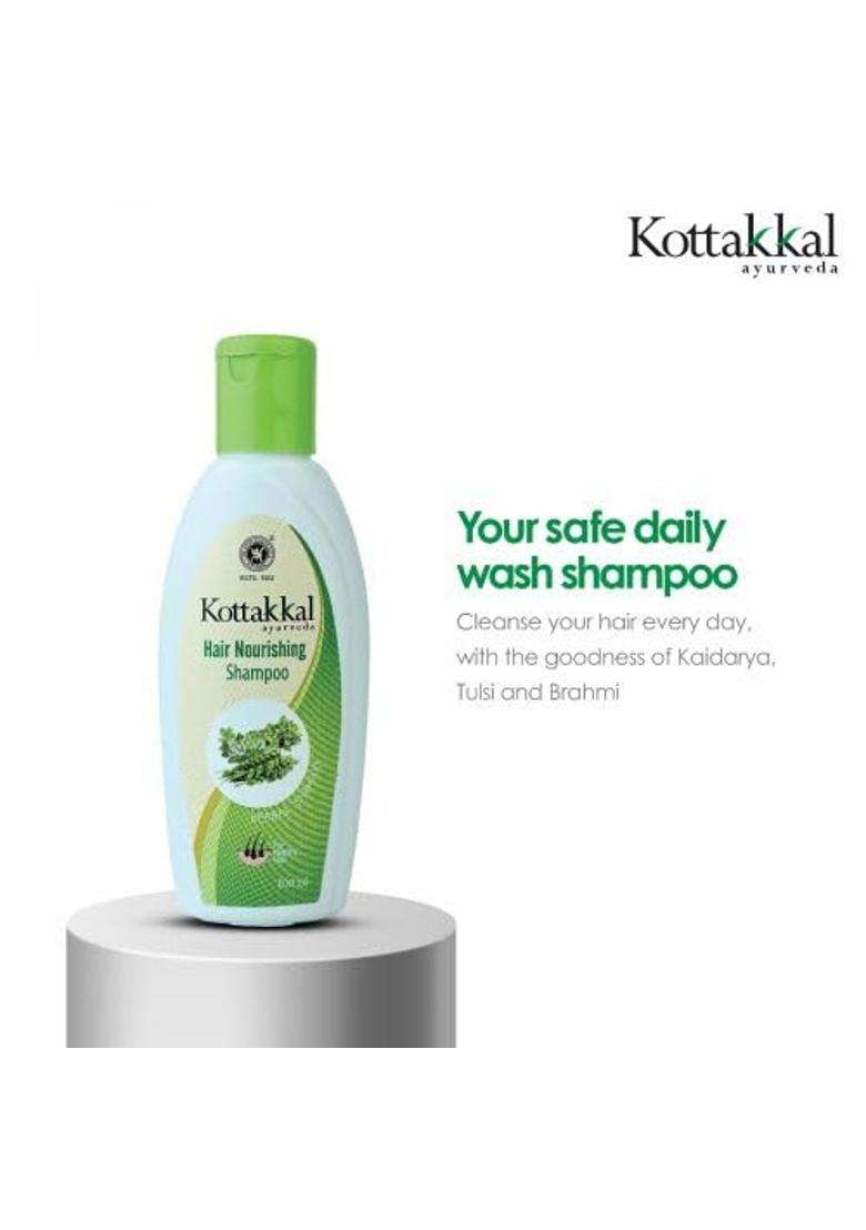 Kottakkal Ayurveda Hair Nourishing Oil + Shampoo Combo 200 ml | Authentic Traditional Formula | Natural Hair Growth & Scalp Care | Sulfate-Free - Indya