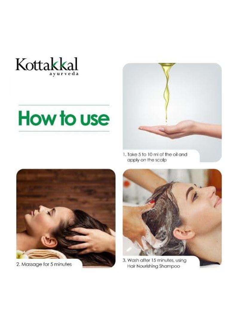 Kottakkal Ayurveda Hair Nourishing Oil + Shampoo Combo 200 ml | Authentic Traditional Formula | Natural Hair Growth & Scalp Care | Sulfate-Free - Indya